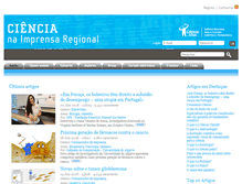 Tablet Screenshot of imprensaregional.cienciaviva.pt