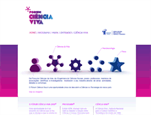 Tablet Screenshot of forum.cienciaviva.pt